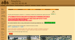 Desktop Screenshot of fenyofa.hu